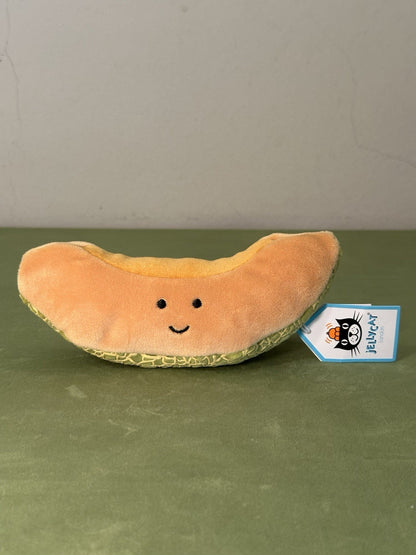 NUOVO Jellycat Fabulous Melon NUOVO CON ETICHETTE ~ arancione verde Kawaii peluche giocattolo morbido ~ FABF6MEL-
