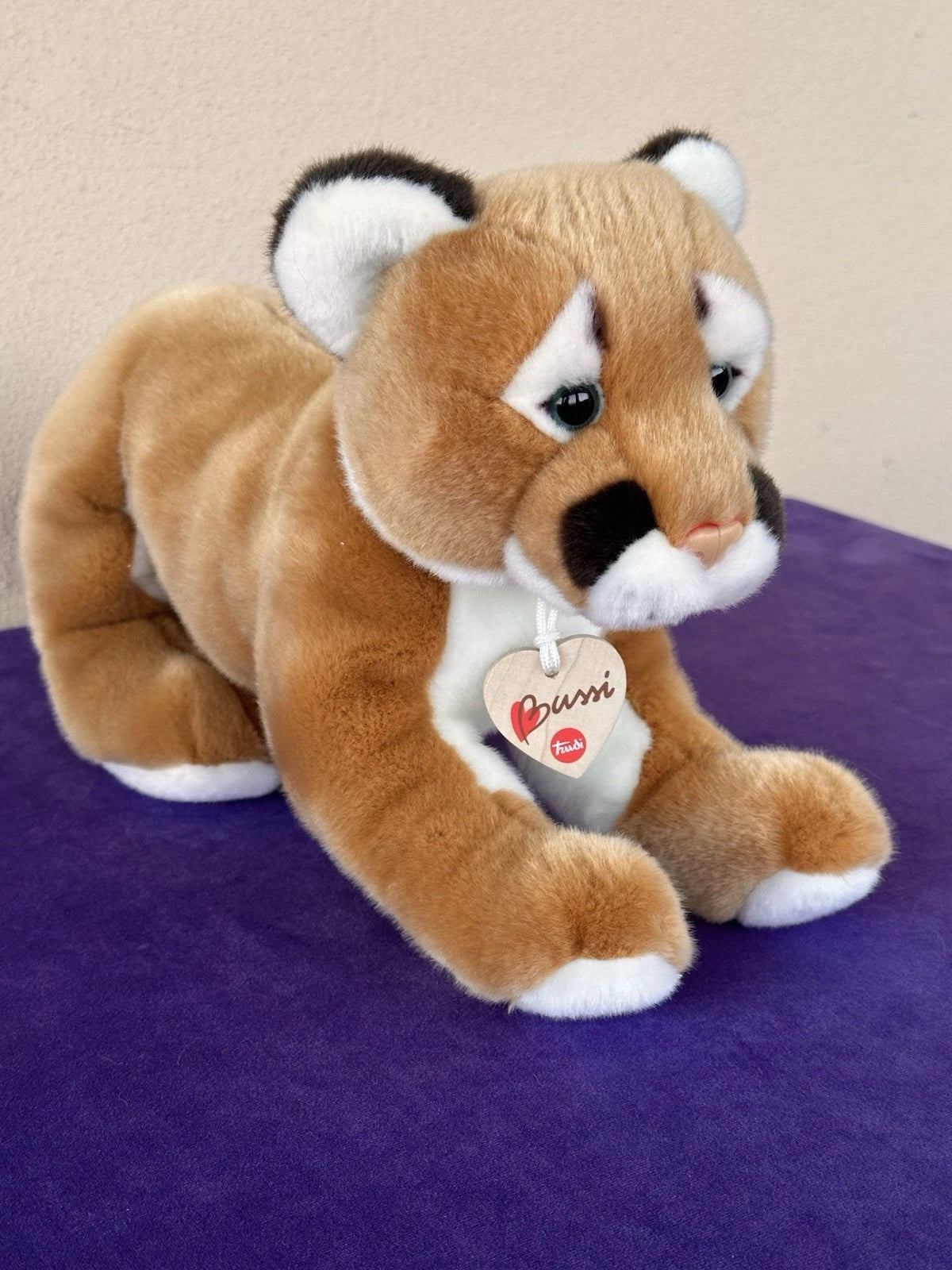 Trudi Bussi Puma Plush Wild Big Cat Cougar Rare Retired Mountain Lion Soft Toy