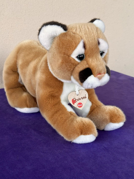 Trudi Bussi Puma Plush Wild Big Cat Cougar Rare Retired Mountain Lion Soft Toy