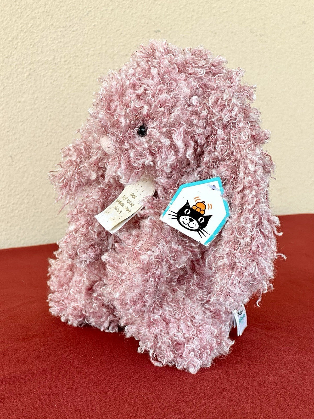 Jellycat Edizione Speciale Bashful Imogen Bunny Nuovo con etichette Coniglio Rosa Polvere Riccia HTF-