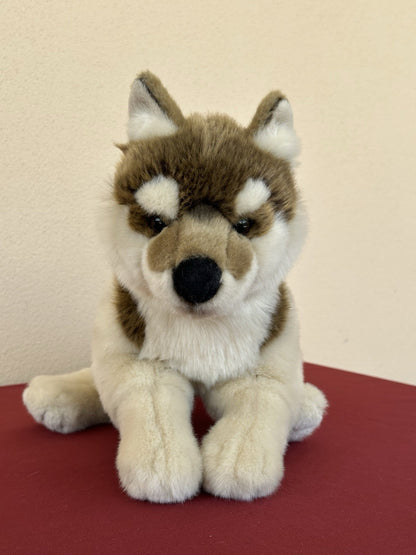 Lupo zingaro nuovo senza etichette animale selvatico bosco raro peluche giocattolo morbido ritirato made in France-