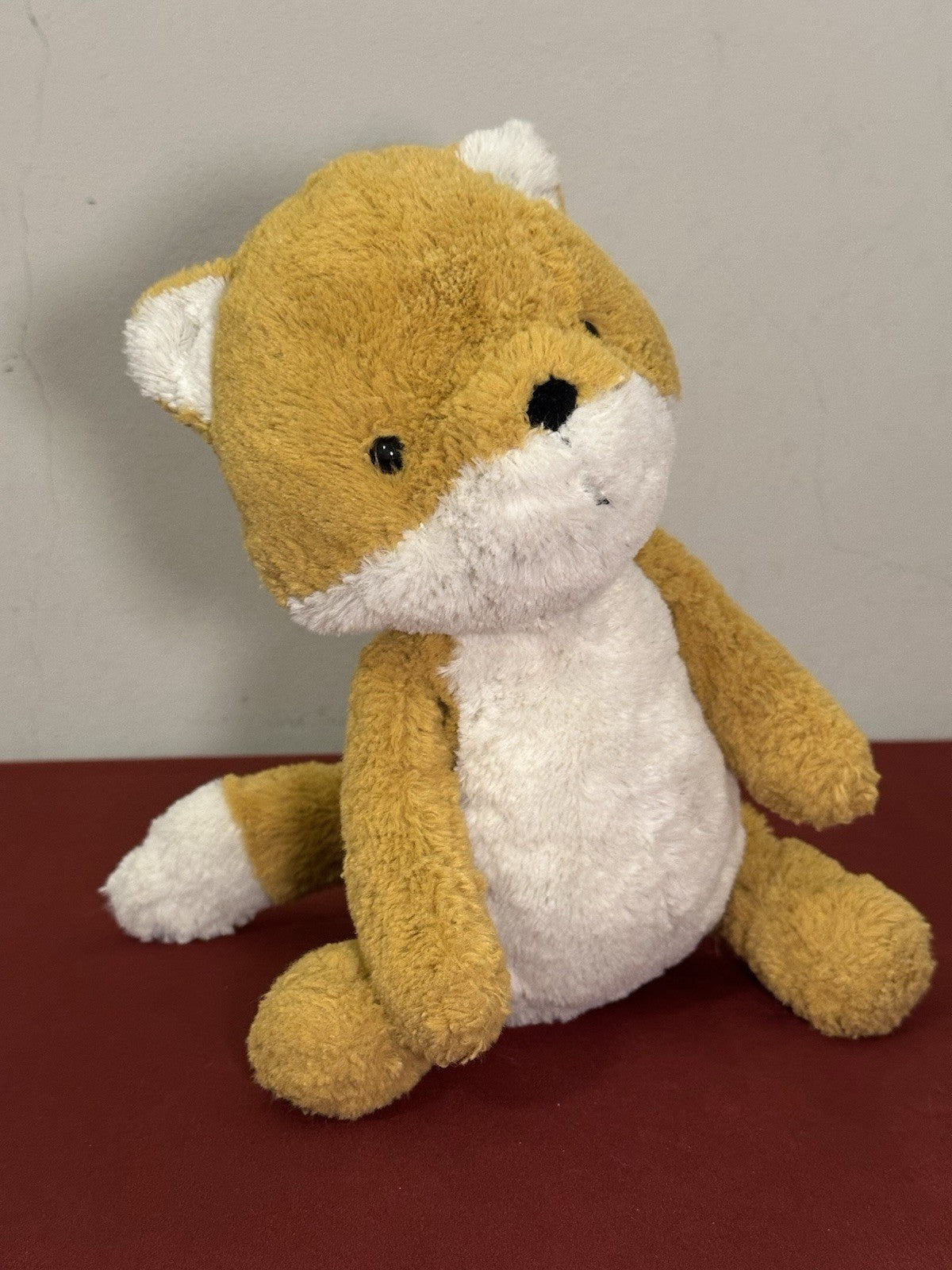 Jellycat Tuffet Fox nuovo senza etichette Woodland Orange and Cream Fox raro giocattolo morbido ritirato-