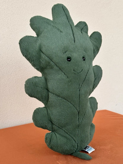 Jellycat Woodland Oak Leaf Large Green Leave Rare Retired Soft Toy Plush