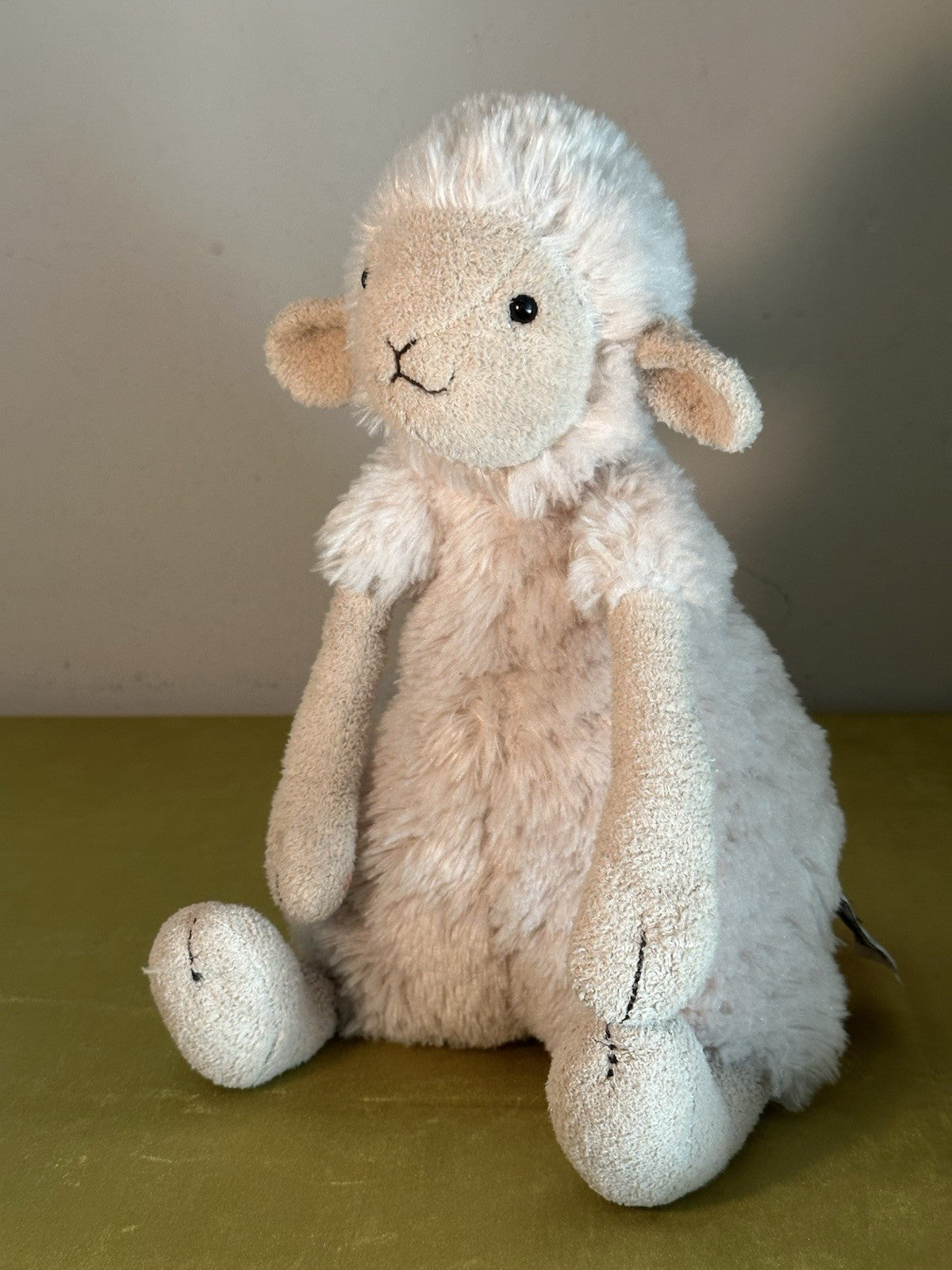 Peluche Jellycat lana pecora agnello panna morbida medio raro e ritirato-