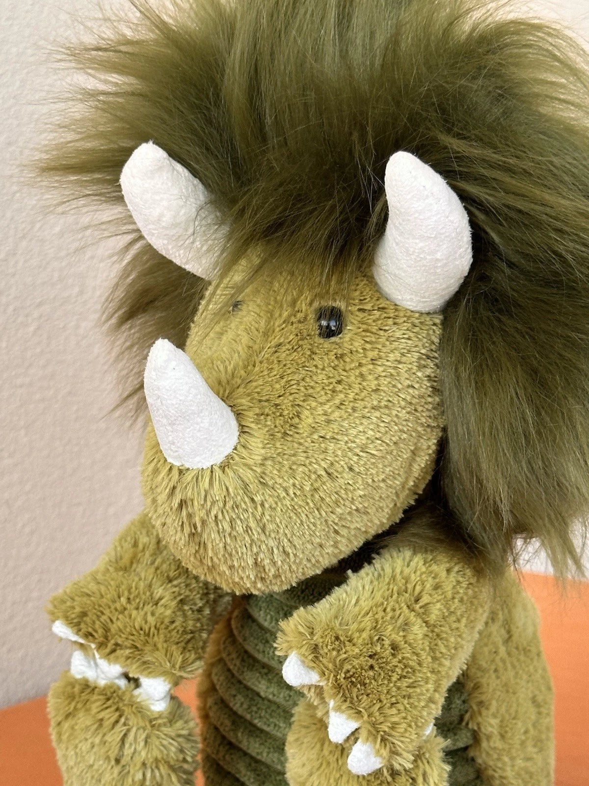 Jellycat Snagglebaggle Dennis Dino Rare Retired Prehistoric Green Dinosaur Plush