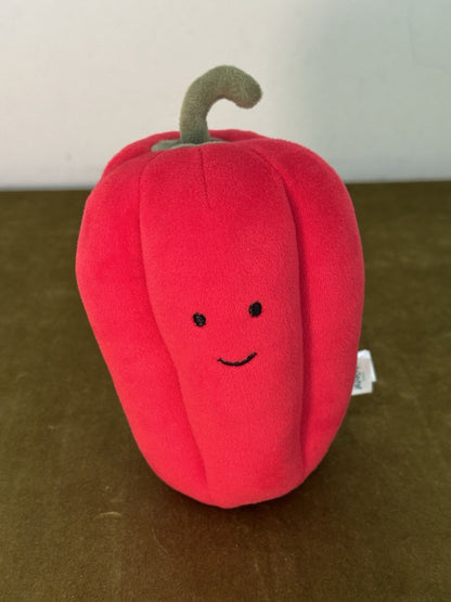 Peluche Jellycat Vivacious Red Pepper nuovo senza etichette pepe campana verdura morbido vegetale-