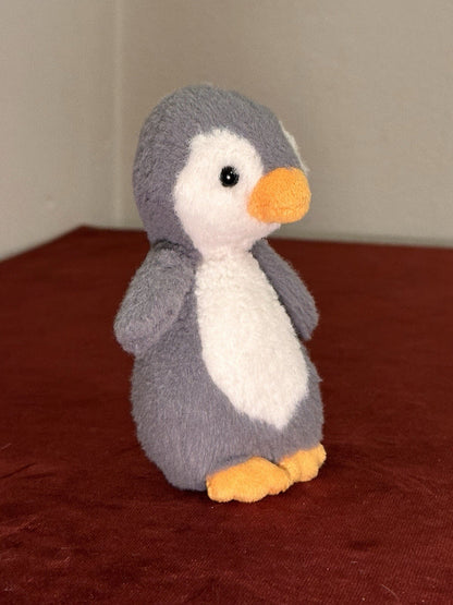 Peluche natalizio Jellycat Fluffy Penguin Tiny HTF ritirato raro giocattolo morbido invernale-