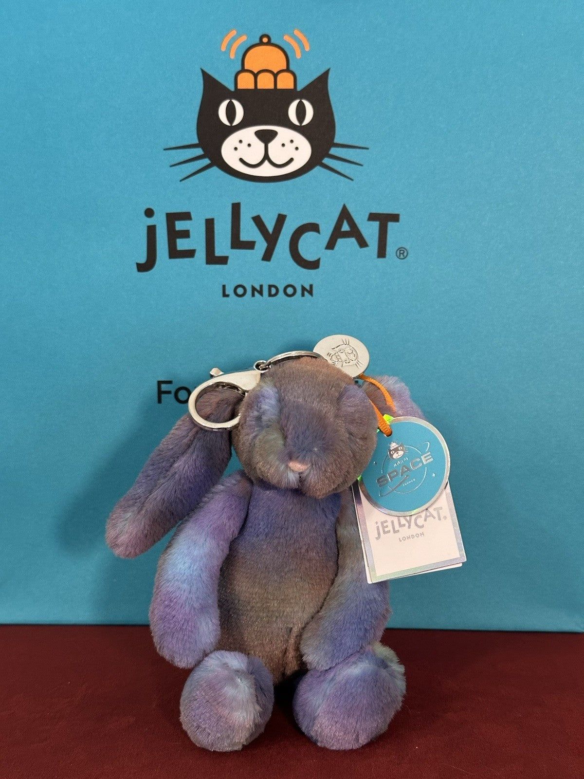 NUOVO Jellycat Zodihop Bunny Bag Charm Nuovo con etichette Esclusivo Portachiavi Collezione Spazio-