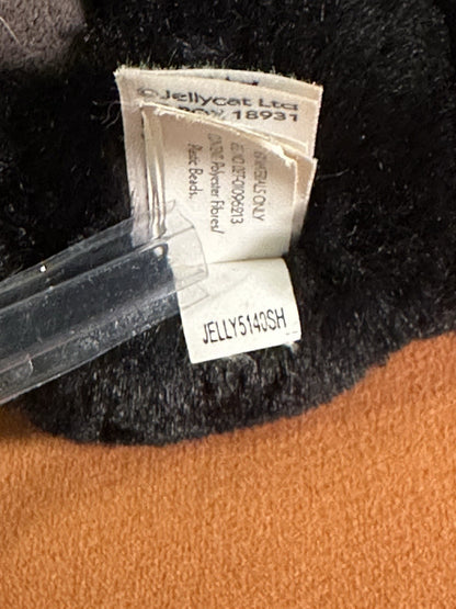 Peluche insetto Jellycat Farrell Fly nuovo senza etichette nero seta lucido raro giocattolo morbido ritirato-
