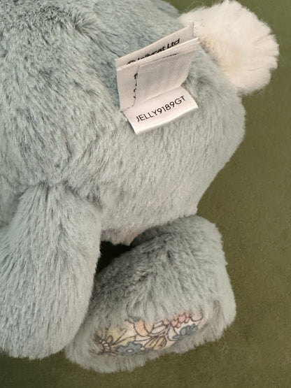 Jellycat piccolo coniglietto con fiori di salvia timido nuovo senza etichette verde con fiore coniglio in pensione-