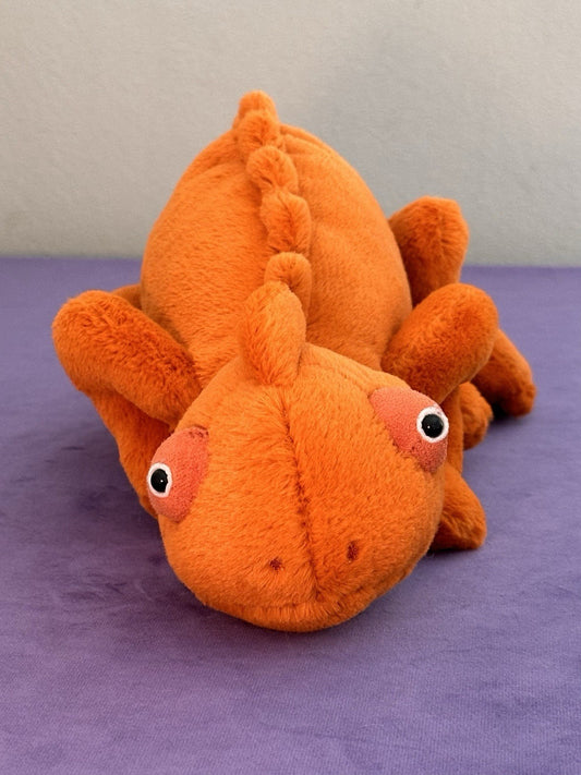 Jellycat Vividie Camaleonte Nuovo senza etichette Lucertola Arancione Rettile Giocattolo Morbido 13" Ritirato Raro-