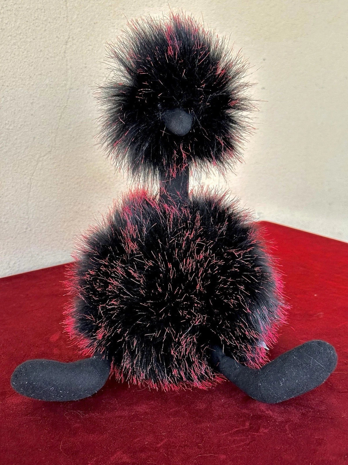 Jellycat Liquorice Pompom BNWOT Soft Toy 13in Rare Fluffy Ostrich Bird Plush