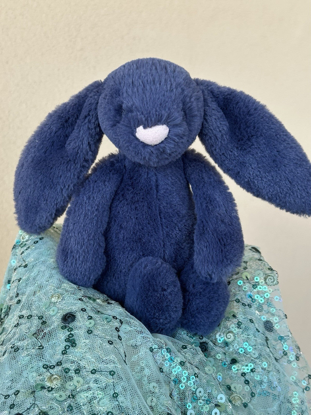 Jellycat Piccolo Timido Coniglietto Navy Blu Scuro Coniglio Morbido Peluche Coccoloso Giocattolo Ritirato-