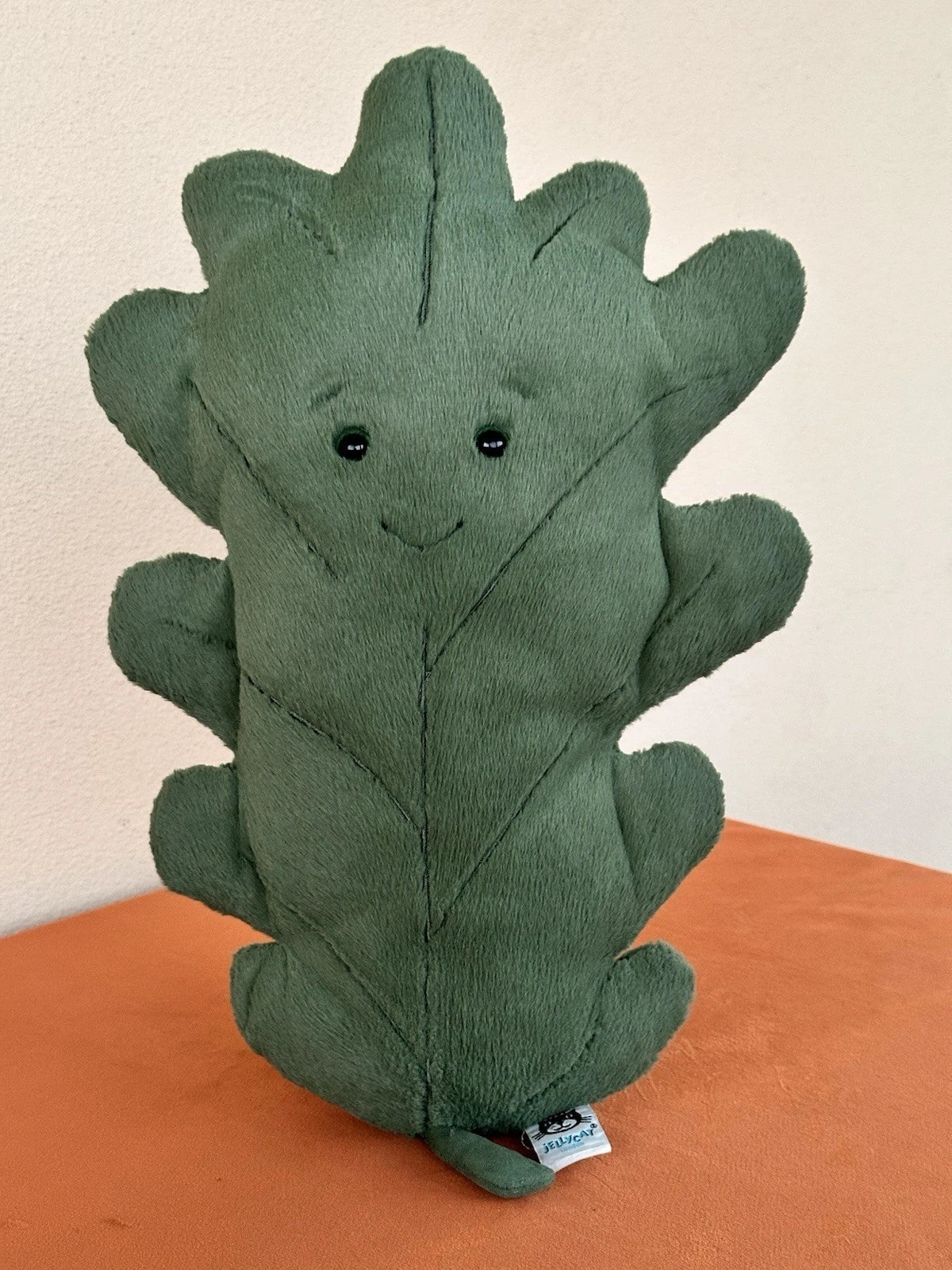 Jellycat Woodland Oak Leaf Large Green Leave Rare Retired Soft Toy Plush