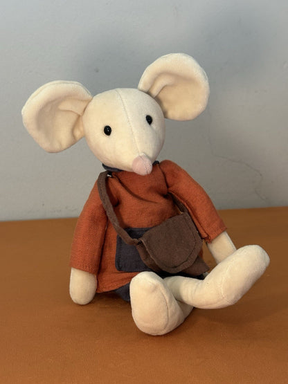 Jellycat Pedlar Mouse PED3M Ritirato Raro Topi Vestiti Giocattolo Morbido da Collezione-