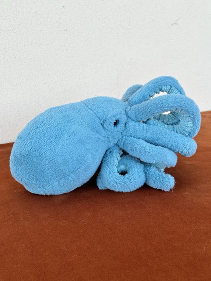 Peluche Jellycat Little Sol Calamaro Piccolo Calamaro Blu Giocattolo Morbido Ritirato Raro Occhi Blu