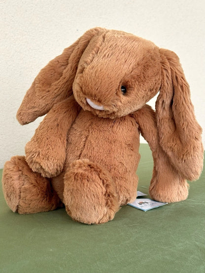 New Jellycat Medium Bashful Golden Bunny BNWT Retired Warm Brown Rabbit Plush