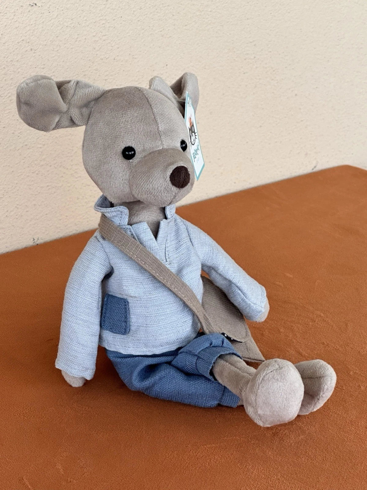 NUOVO Jellycat Pedlar Cucciolo Nuovo con etichette Raro Cane Pensionato Postino Giocattolo Morbido Mutt Peluche
