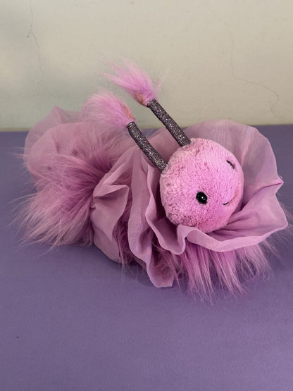 NUOVO peluche Jellycat Lady Shimma-Pilla nuovo con etichette rosa glitterato bruco HTF ritirato-