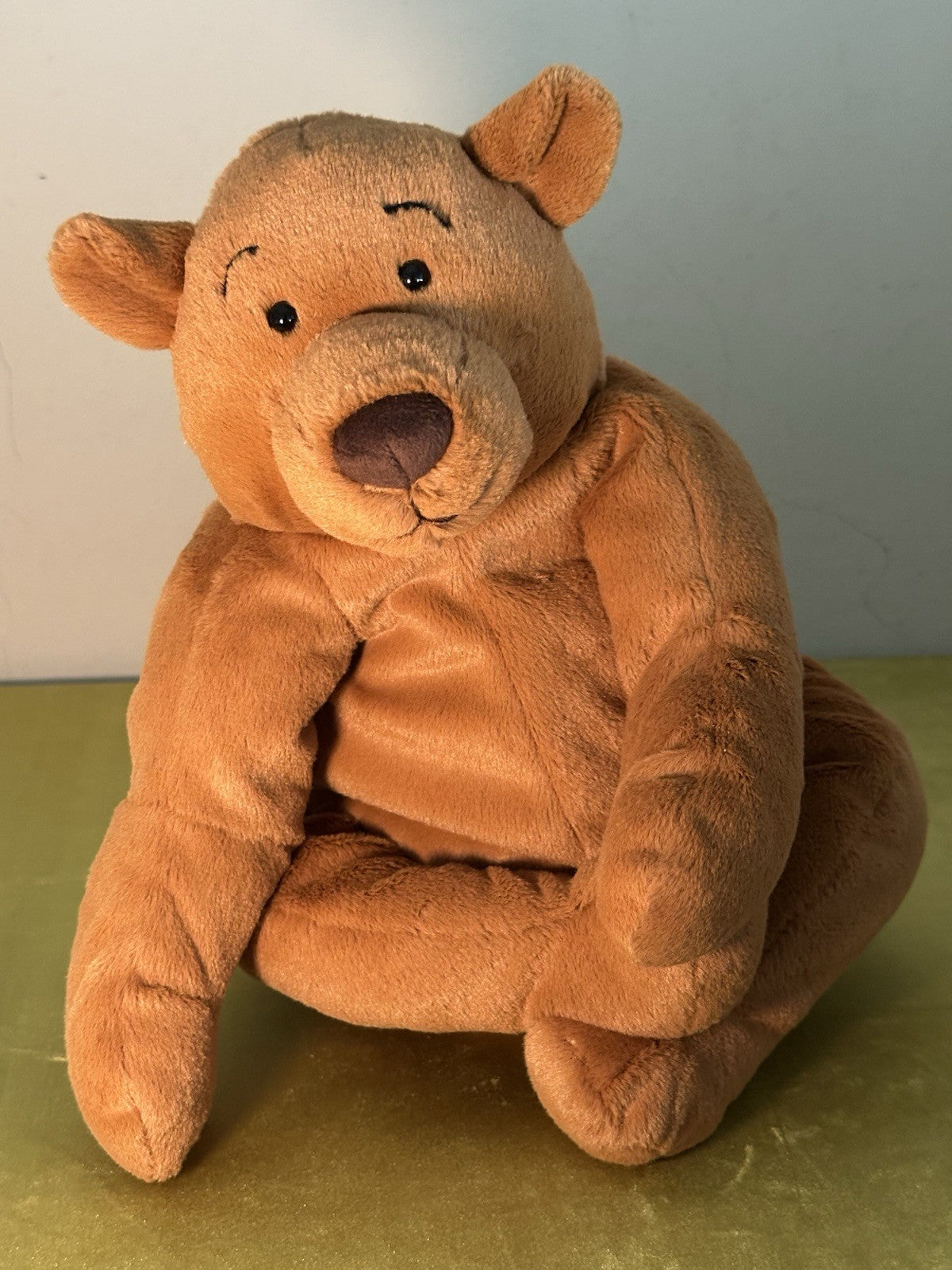 NUOVO Jellycat Rumpletum Bear Nuovo con etichette Marrone Scamosciato Orso Giocattolo Morbido Beanie Ritirato 14"-