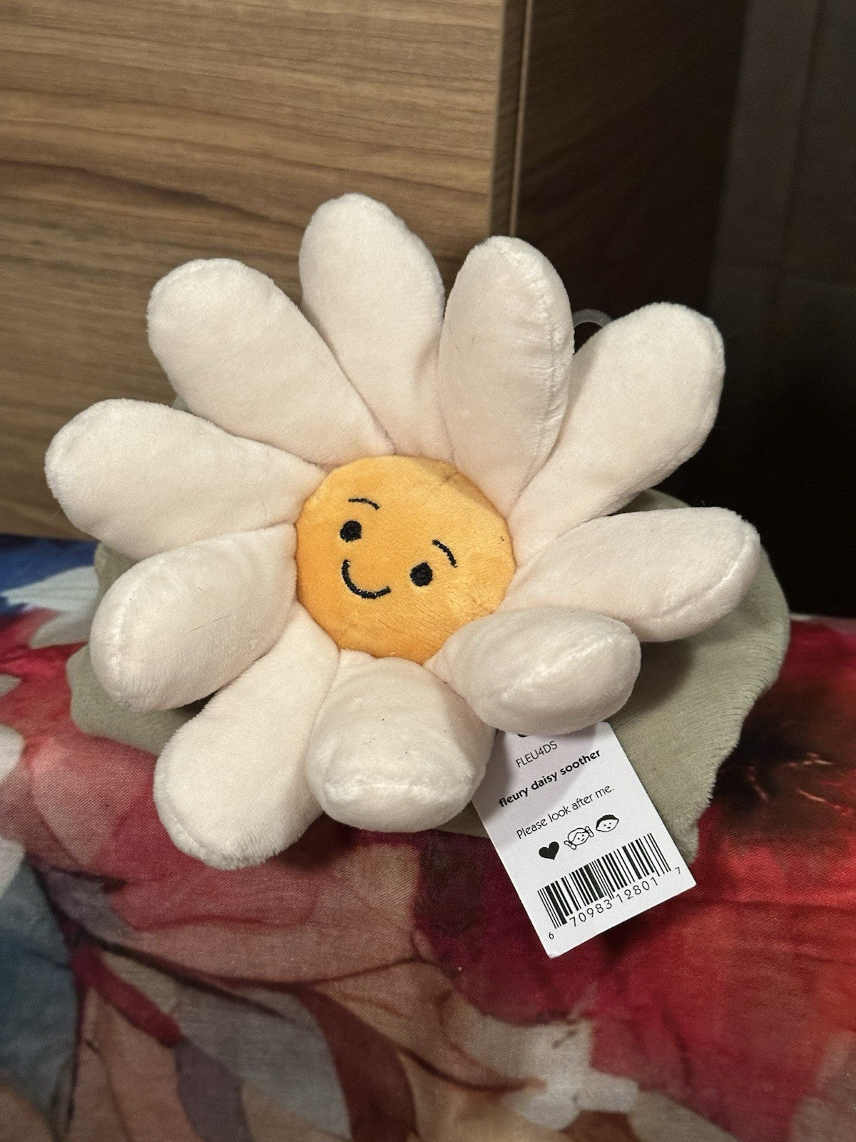 NUOVO Jellycat Fleury margherita succhietto nuovo con etichette bianco fiore morbido piumino coperta bambino-