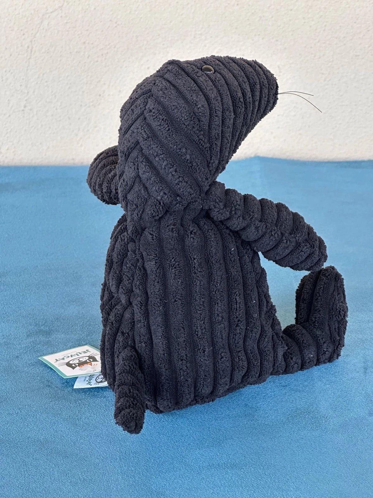 NUOVO Jellycat Small Cordy Roy Mole nuovo con etichette giocattolo morbido 9" nero velluto a coste