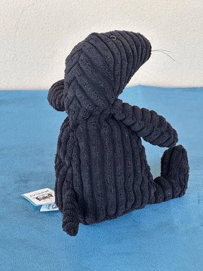 NUOVO Jellycat Small Cordy Roy Mole nuovo con etichette giocattolo morbido 9" nero velluto a coste