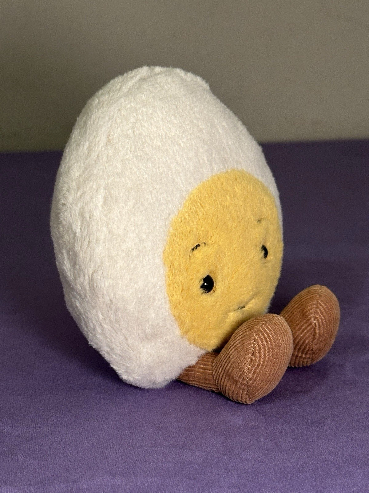 Uovo sodo confuso Jellycat divertente nuovo senza etichette ritirato raro cibo uova peluche BE6CON-