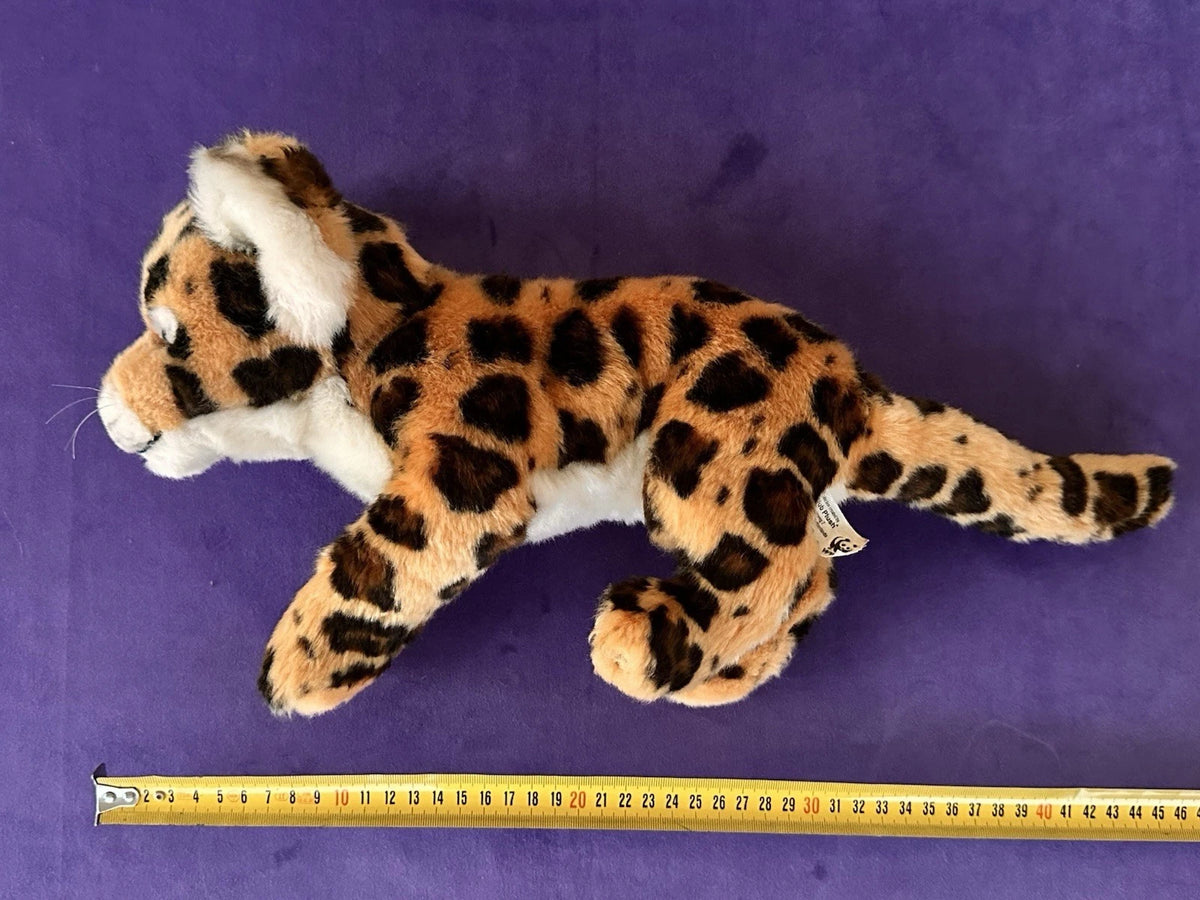 WWF Anna Club Plush Lying Down Leopard Rare Retired HTF Soft Toy Collectible