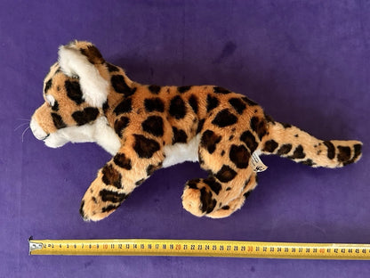 WWF Anna Club Plush Lying Down Leopard Rare Retired HTF Soft Toy Collectible