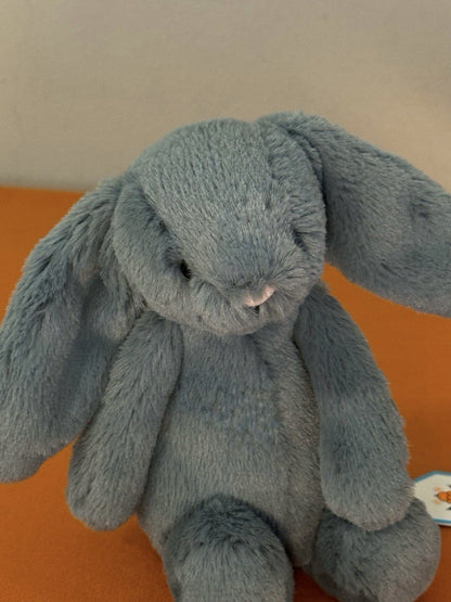 NUOVO Jellycat Small Bashful Forest Bunny nuovo con etichette verde ritirato raro coniglio peluche cm18-