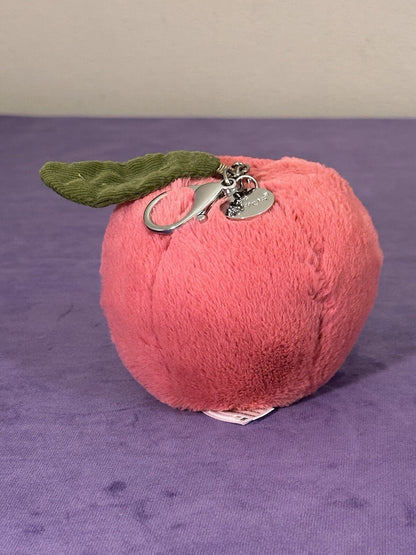 Charm borsa ciliegia Jellycat divertente nuovo senza etichette frutta cibo ciliegie giocattolo morbido raro-