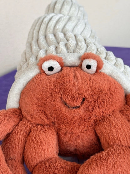 Jellycat Herman Hermit Crab Soft Toy Retired Rare cm.30 Sea Life Plush