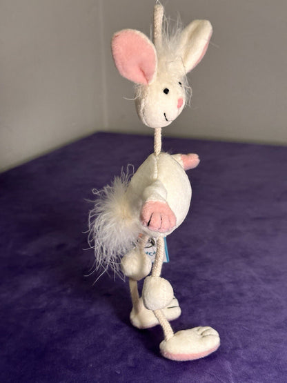 NUOVO Jellycat Wobbly Bobbly Bunny nuovo con etichette vintage rosa crema coniglio raro ritirato-