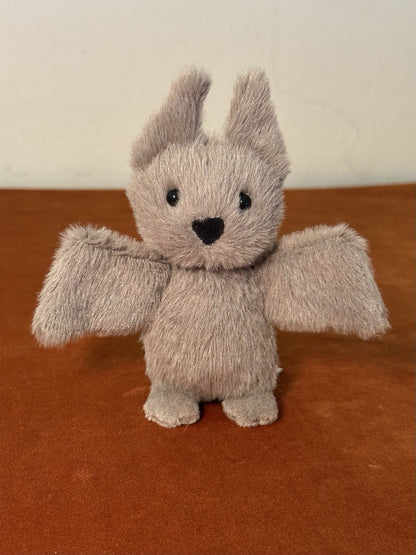 Pipistrello Jellycat Fluffy nuovo con etichette piccolo Nocturne bambino grigio 12 cm estremamente raro ritirato-