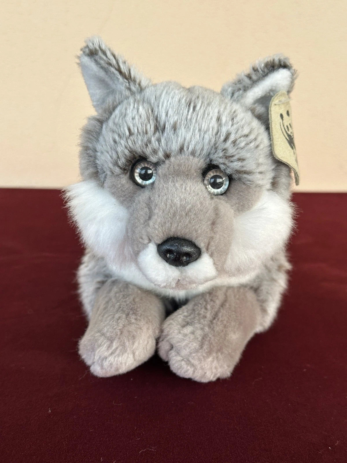 Rarissimo peluche WWF Silver Fox sdraiata 26 cm 10” Artic Winter Fox ritirato
