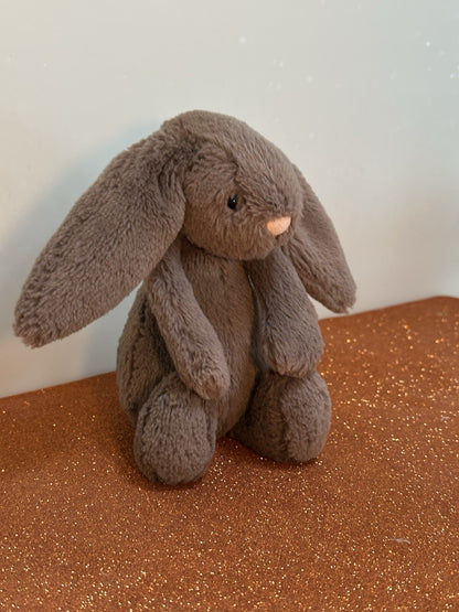Peluche coniglietto tartufo Jellycat piccolo timido ritirato raro coniglio marrone freddo-