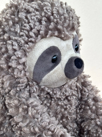 Rarissimo peluche Jellycat Cicerone bradipo riccio marrone beige in pensione cm.40