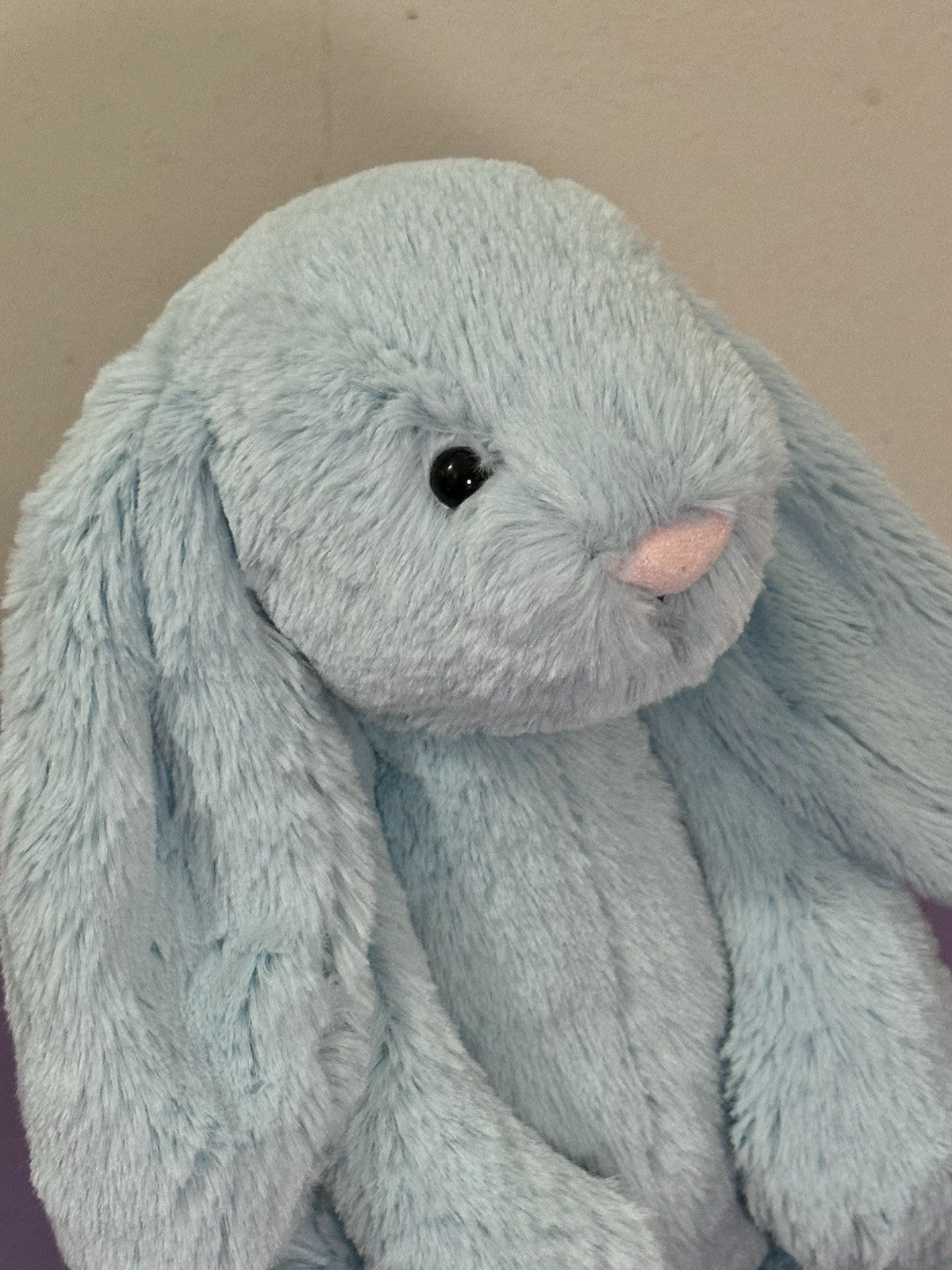 Jellycat Medium Bashful Aqua Bunny Pensionato Raro Giocattolo Morbido Coniglio Peluche-