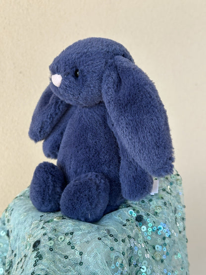 Jellycat Piccolo Timido Coniglietto Navy Blu Scuro Coniglio Morbido Peluche Coccoloso Giocattolo Ritirato-