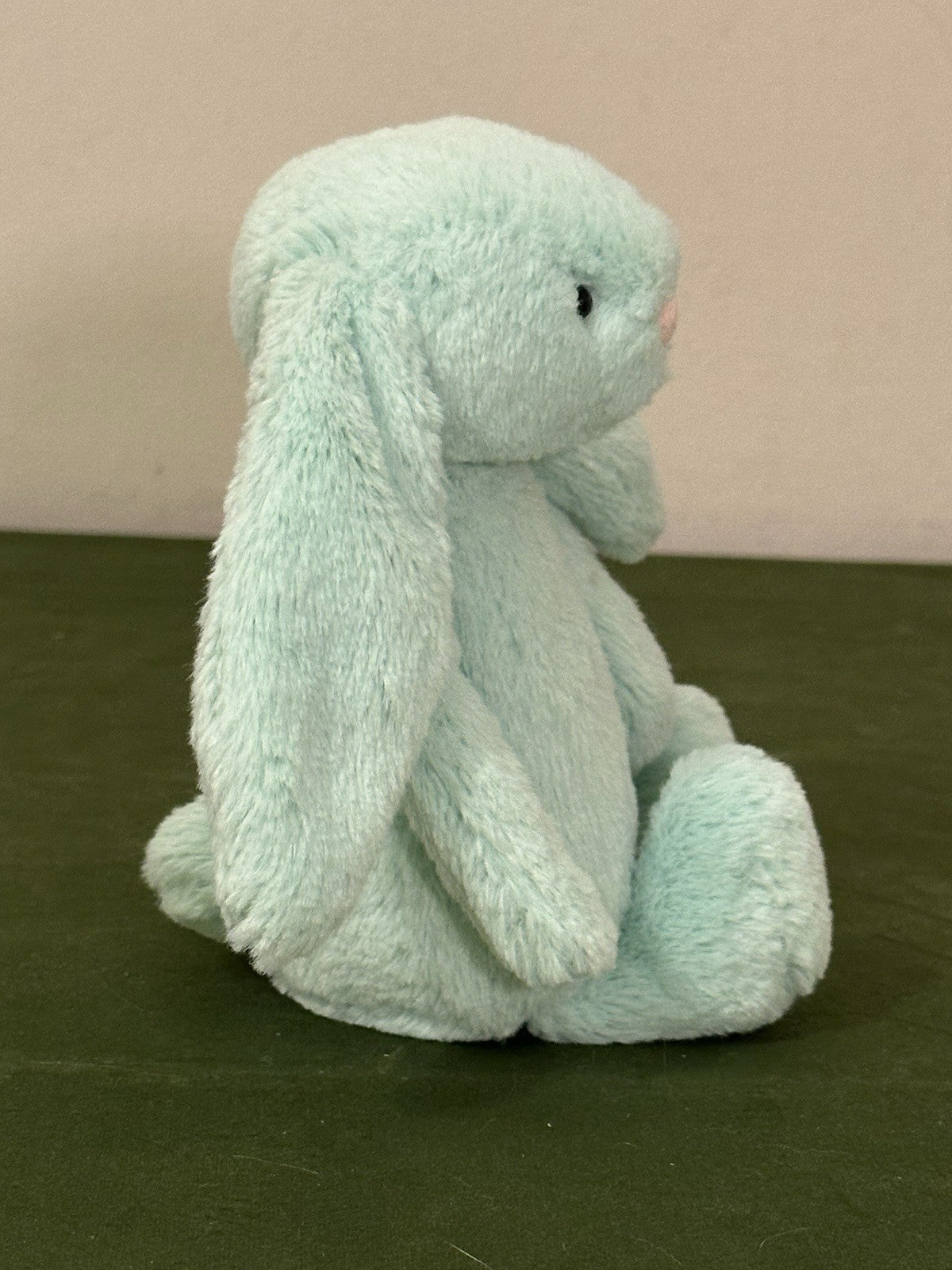 Peluche morbido coniglietto Jellycat piccolo timido come nuovo coniglio verde chiaro ritirato raro-