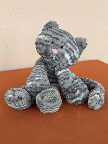 Peluche Jellycat Merryday grigio gatto tabby in pensione raro argento tabby gattino gattino