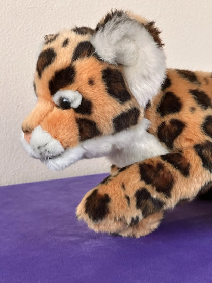 WWF Anna Club Plush Lying Down Leopard Rare Retired HTF Soft Toy Collectible