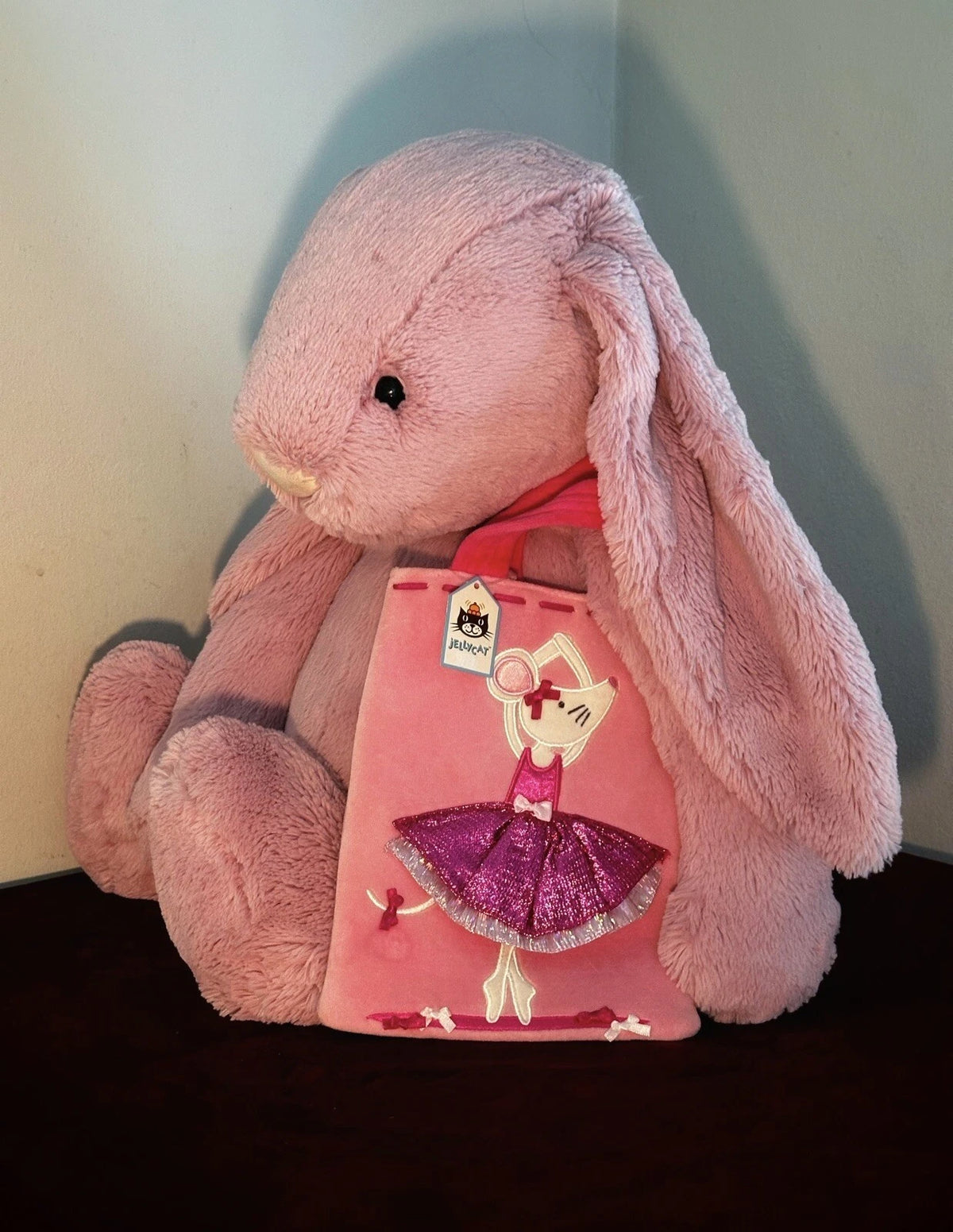 New Jellycat Pirouette Mouse Holdall BNWT Ballerina Dancer Appliquéd Lined Bag